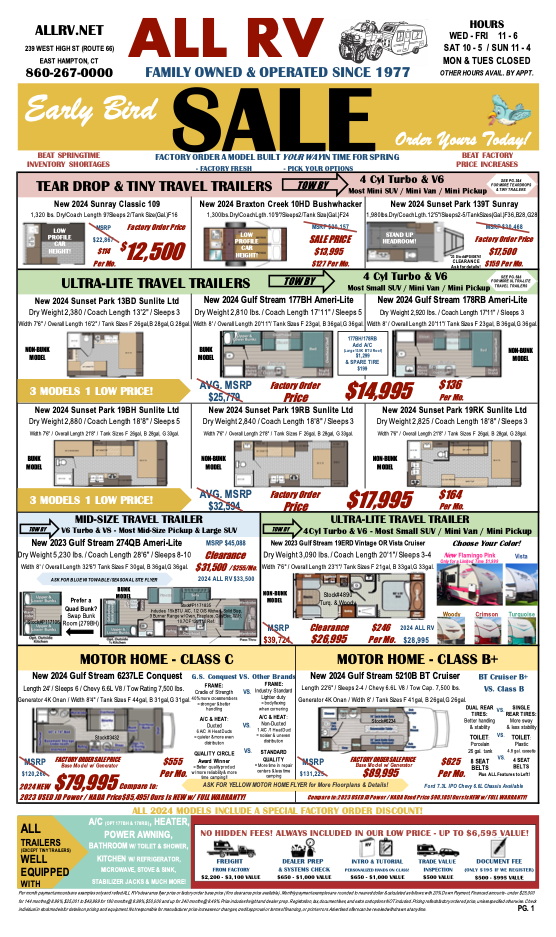 Flyer All RV East Hampton Connecticut
