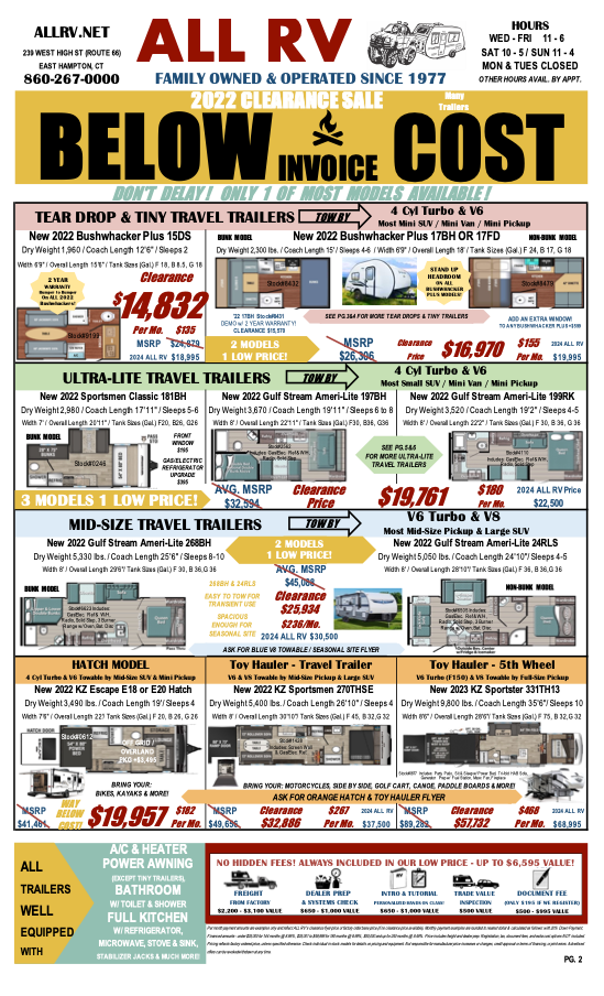 Flyer All RV East Hampton Connecticut